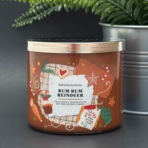 BBW Rum Rum Reindeer Bath & Body Works 3 Wick Candle